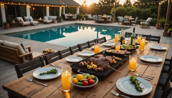 Créer un espace barbecue convivial près de la piscine