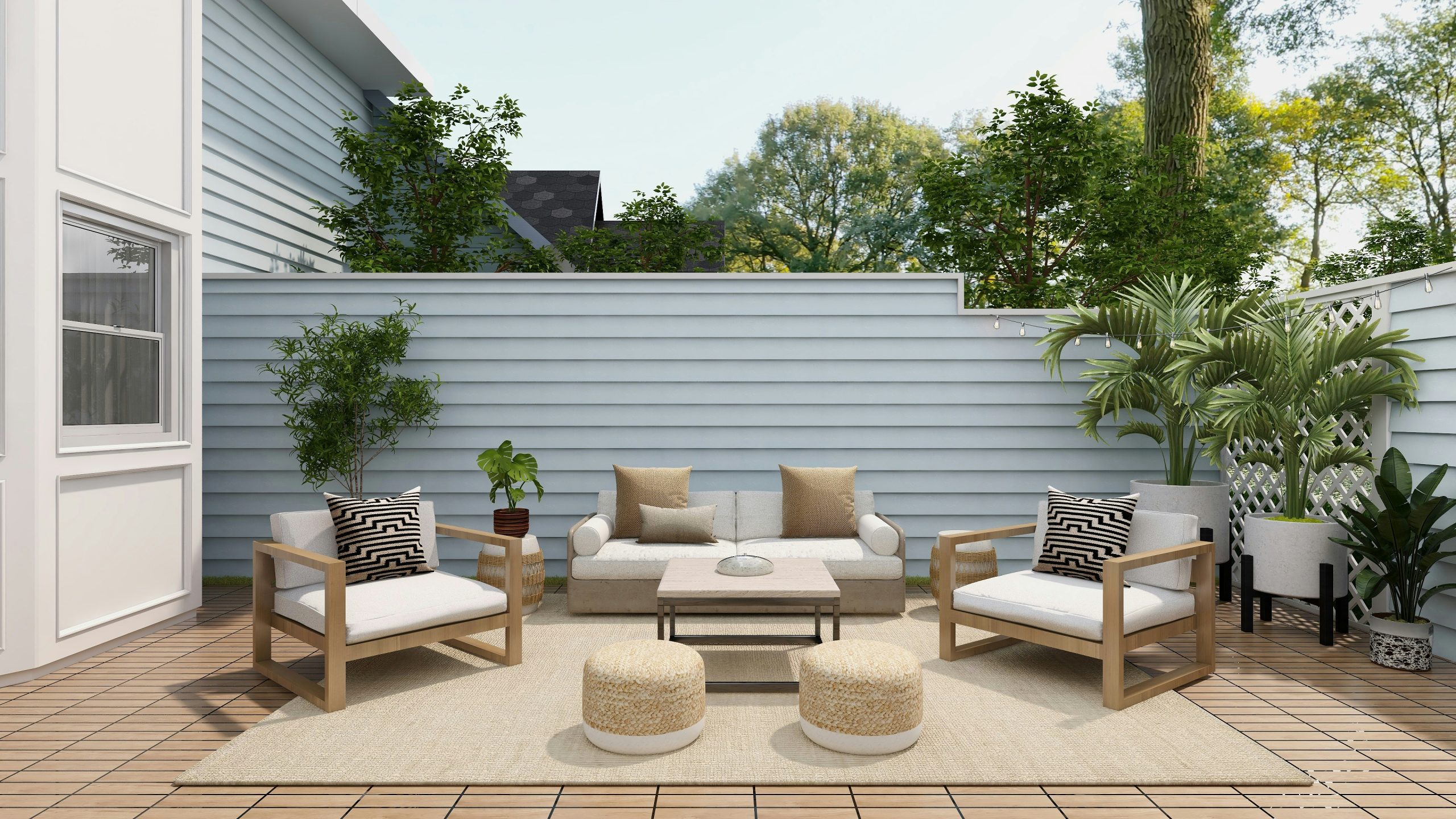 Design contemporain pour un jardin moderne.